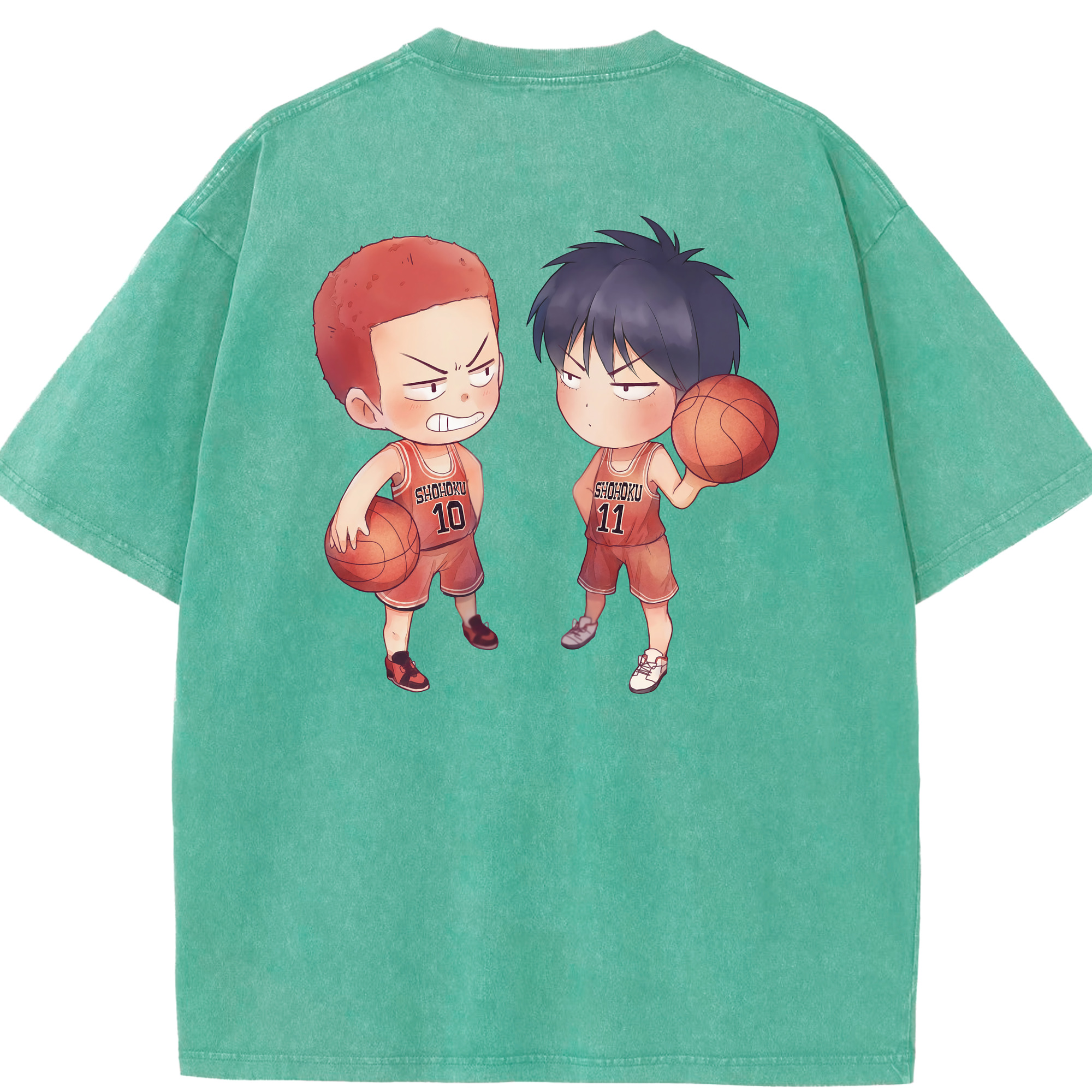 （画像用） SLAM DUNK／スラムダンク 綿100% ヴィンテージ風 半袖Tシャツ（背面プリント）
